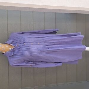 Vintage 90s Style Eucalyptus Long Sleeve Purple Casual Cottagecore Dress Sz S